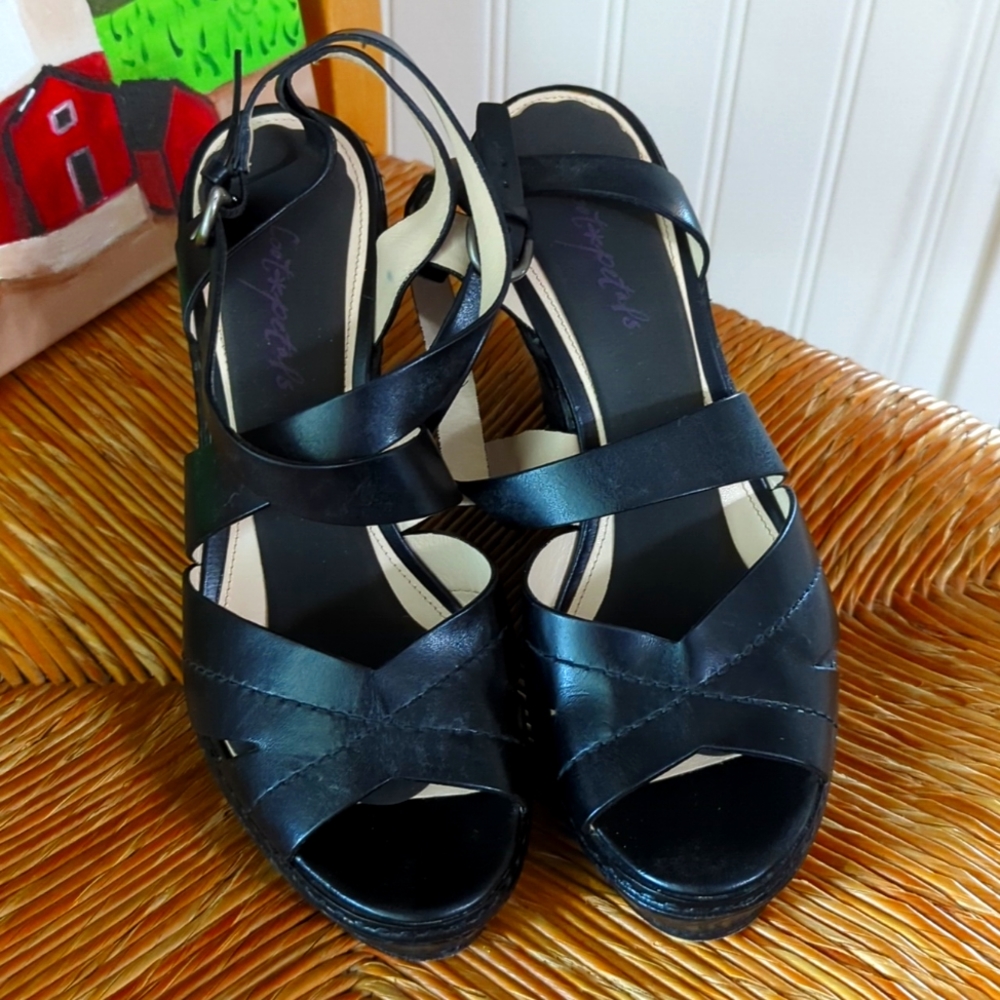 Coach Black Strappy Sandals